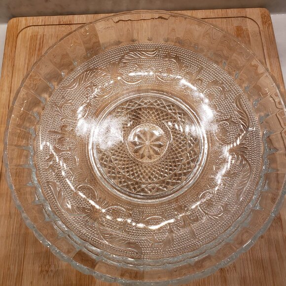 Beautiful large serving decorative glass plate - Picture 2 of 9